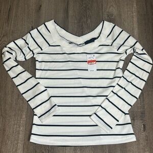 Striped White and Black Shirt